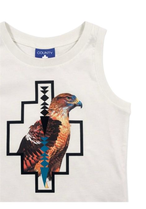 White cotton children's tank top MARCELO BURLON | BTO047BIANCO